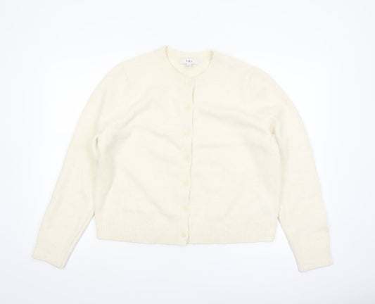Marks and Spencer Womens Ivory L Cardigan Knit Jumper