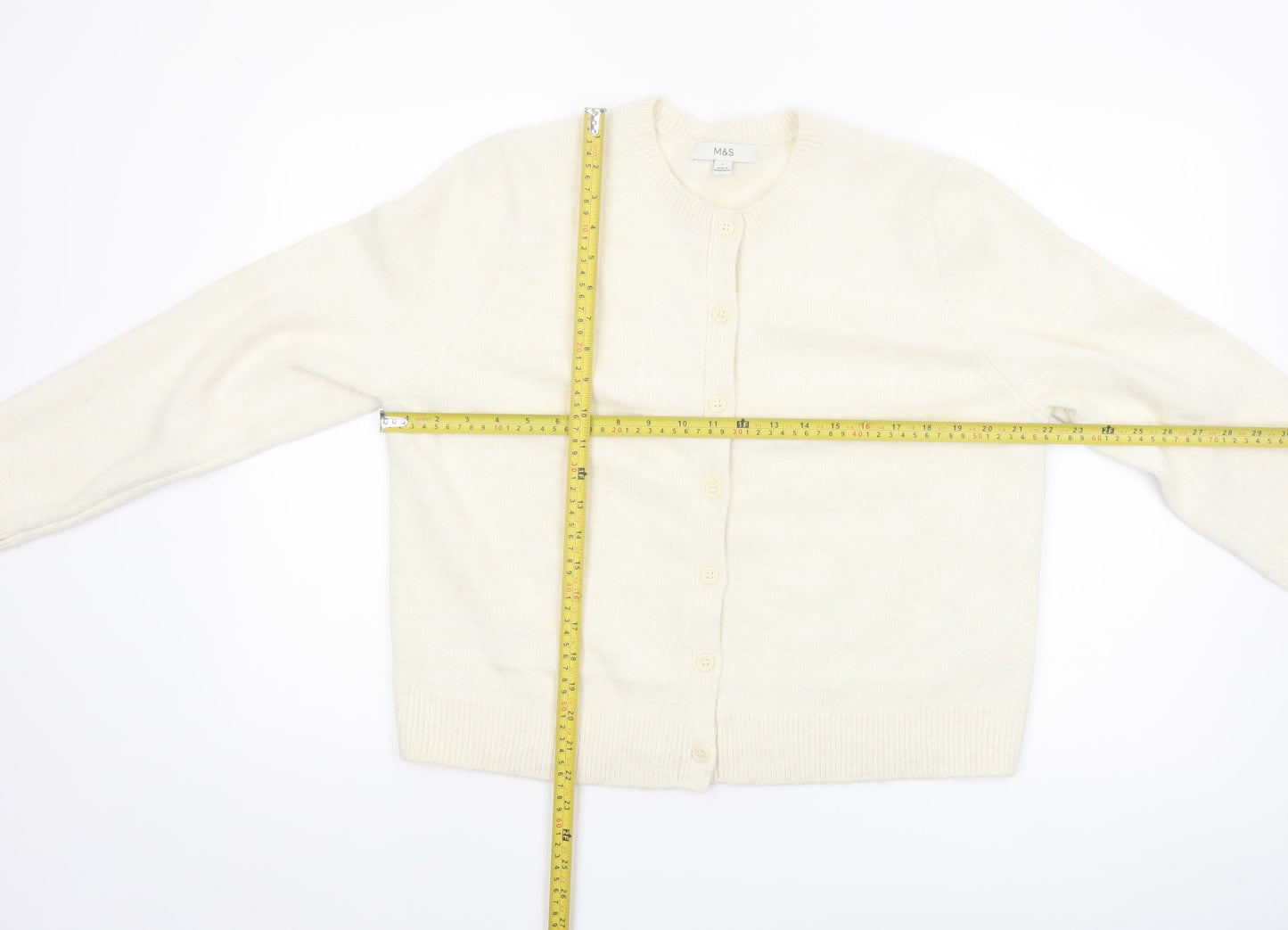 Marks and Spencer Womens Ivory L Cardigan Knit Jumper