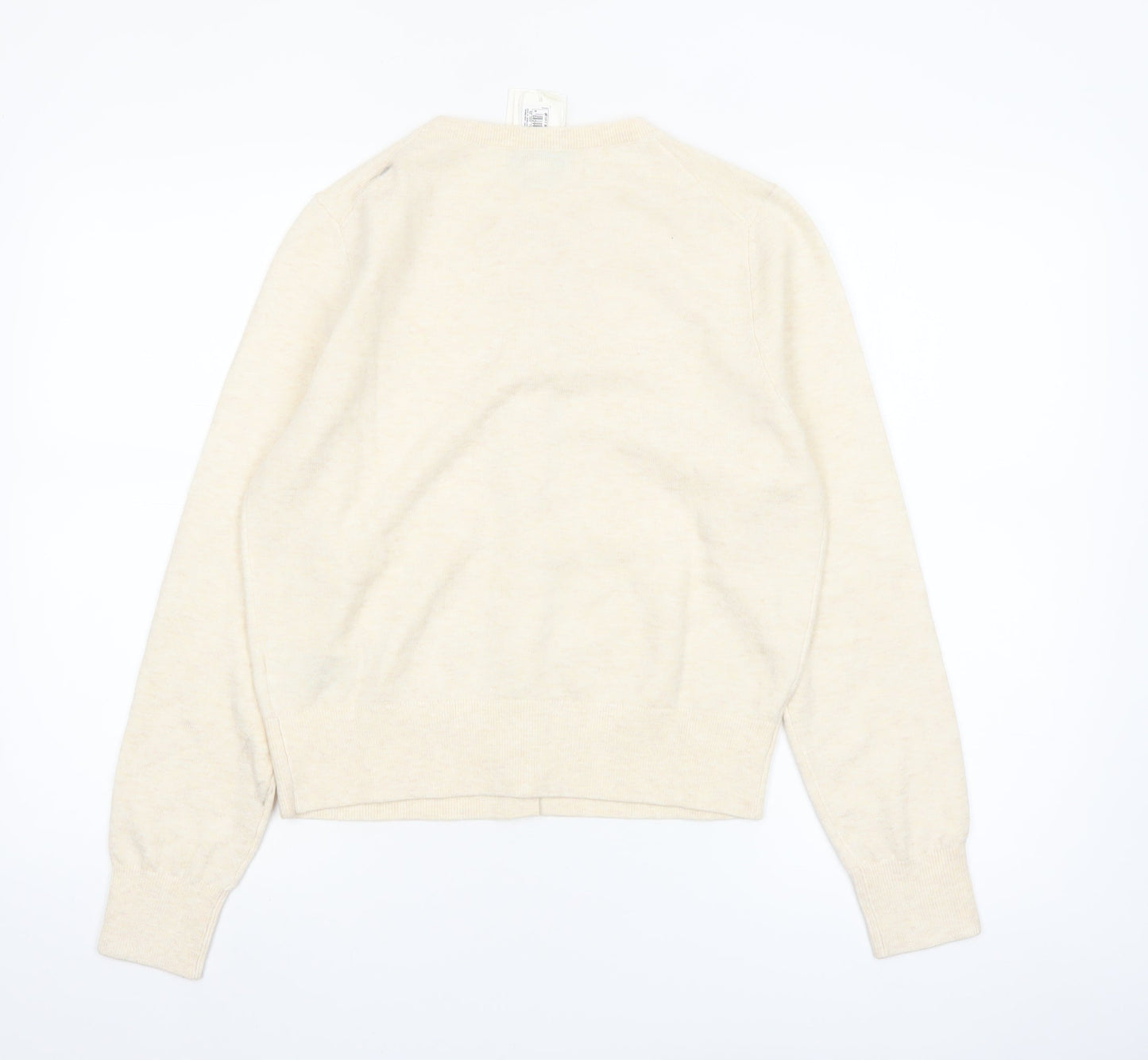 Marks and Spencer Women Beige Cardigan Knit Jumper M
