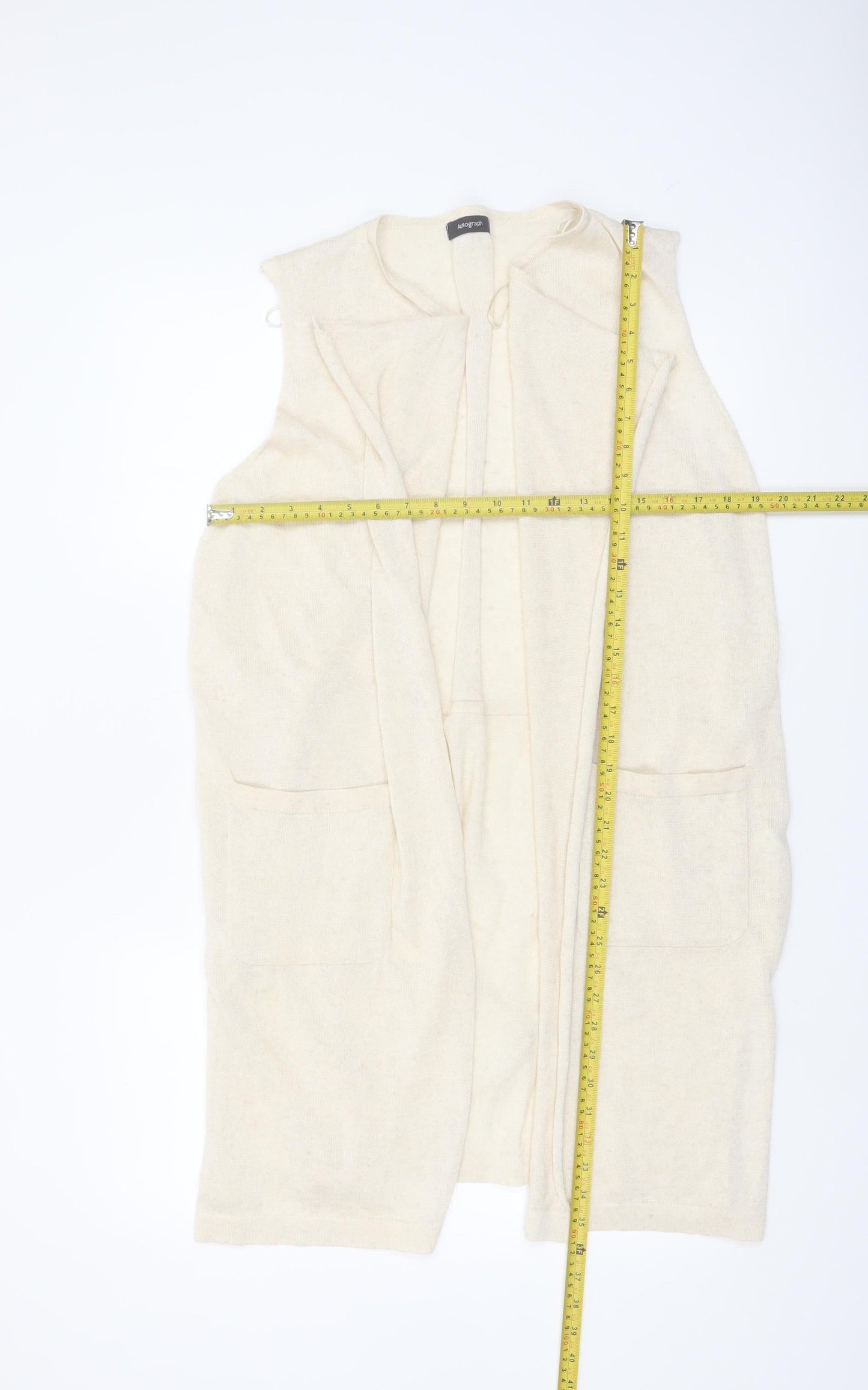 Marks and Spencer Women’s Beige Knit Sleeveless Vest Size 16