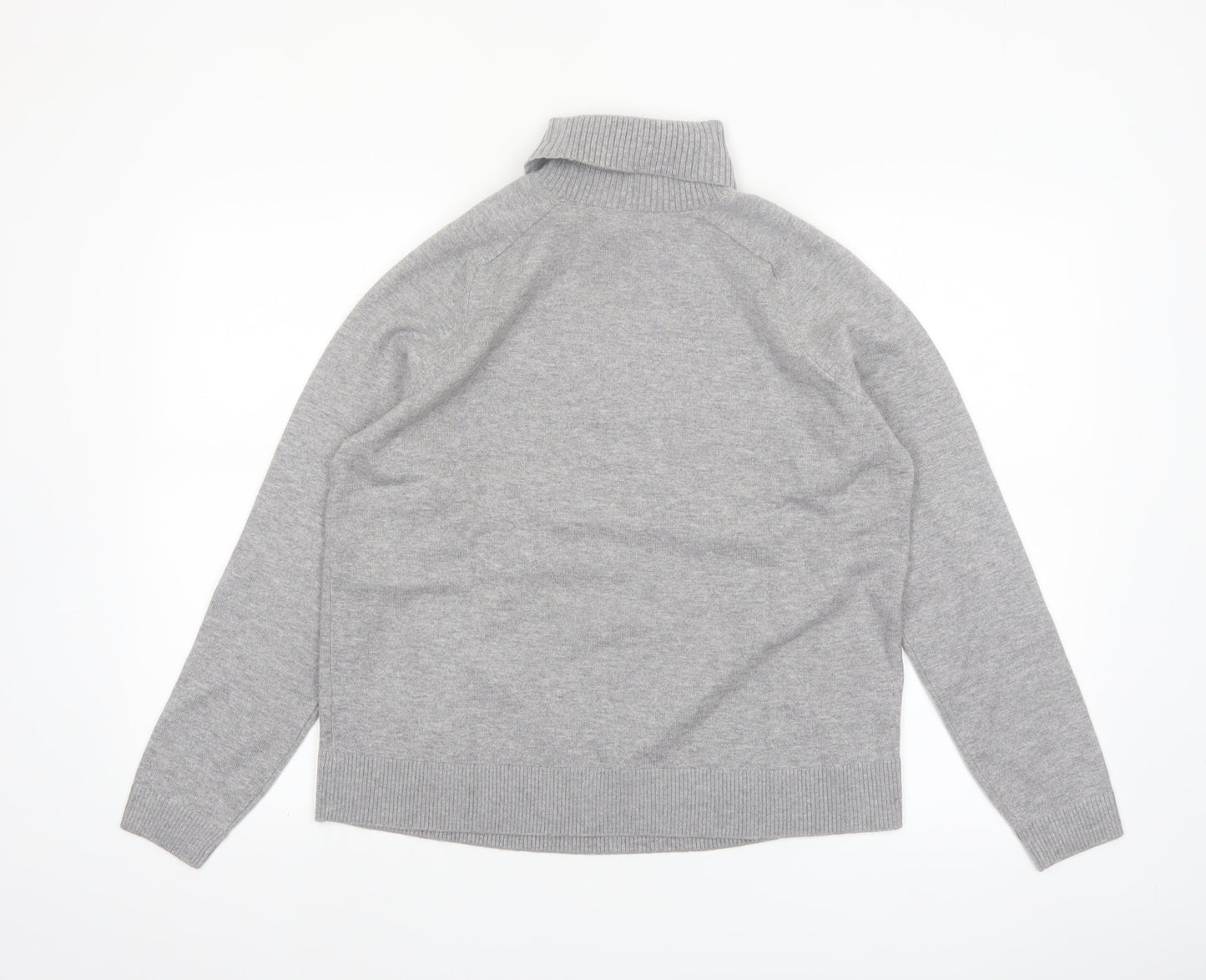 Marks and Spencer Womens Grey Roll Neck Jumper Size M