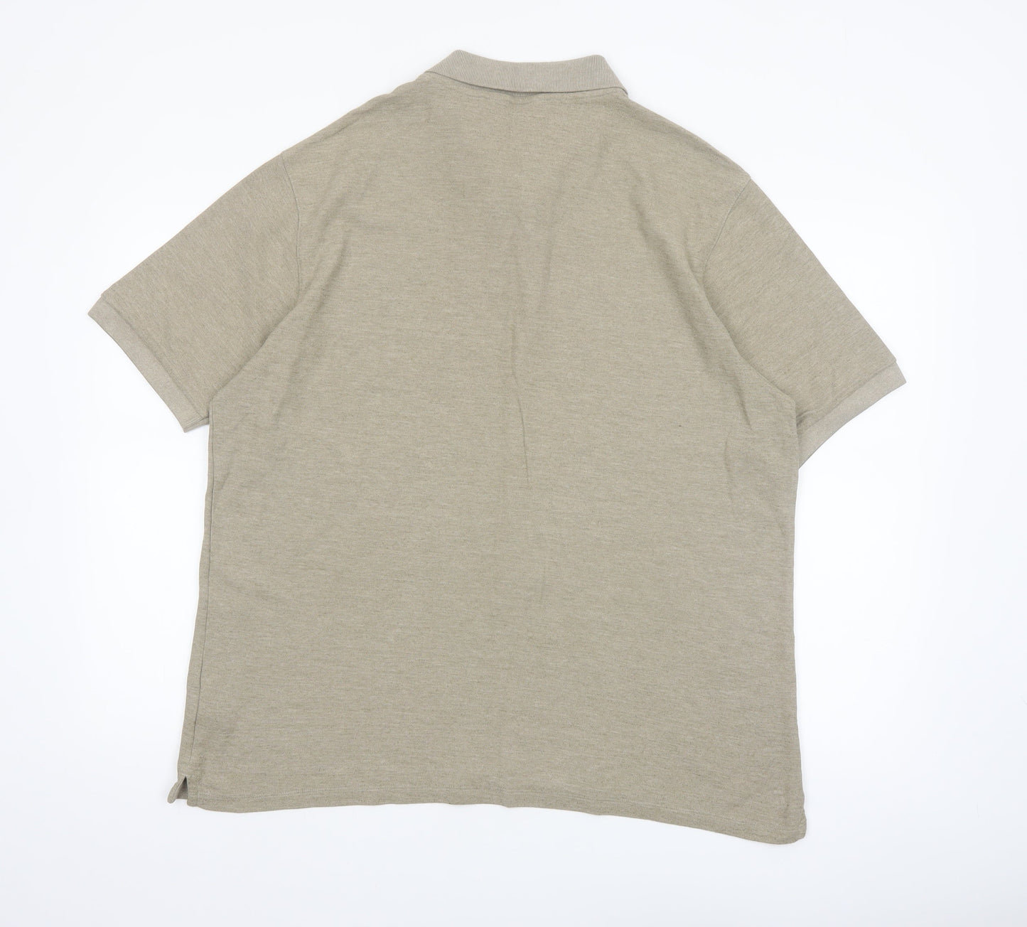 Marks & Spencer Men's Beige Short Sleeve Polo Shirt XL Classic Fit