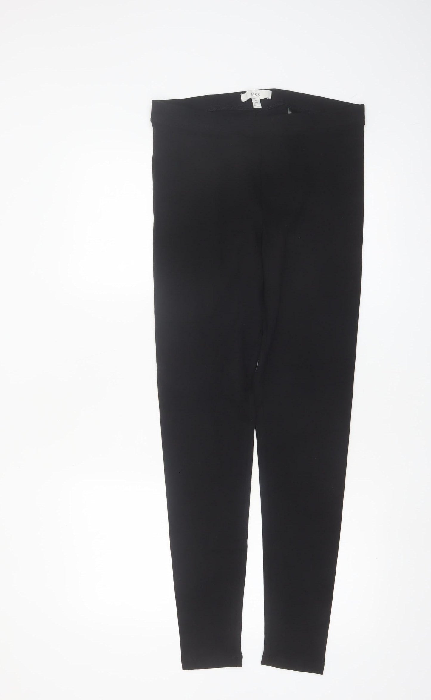 Marks and Spencer Women’s Black Ankle Leggings Size 12 Long Stretch