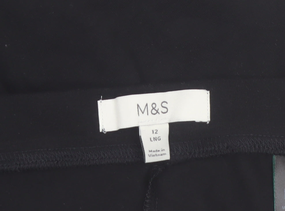 Marks and Spencer Women’s Black Ankle Leggings Size 12 Long Stretch