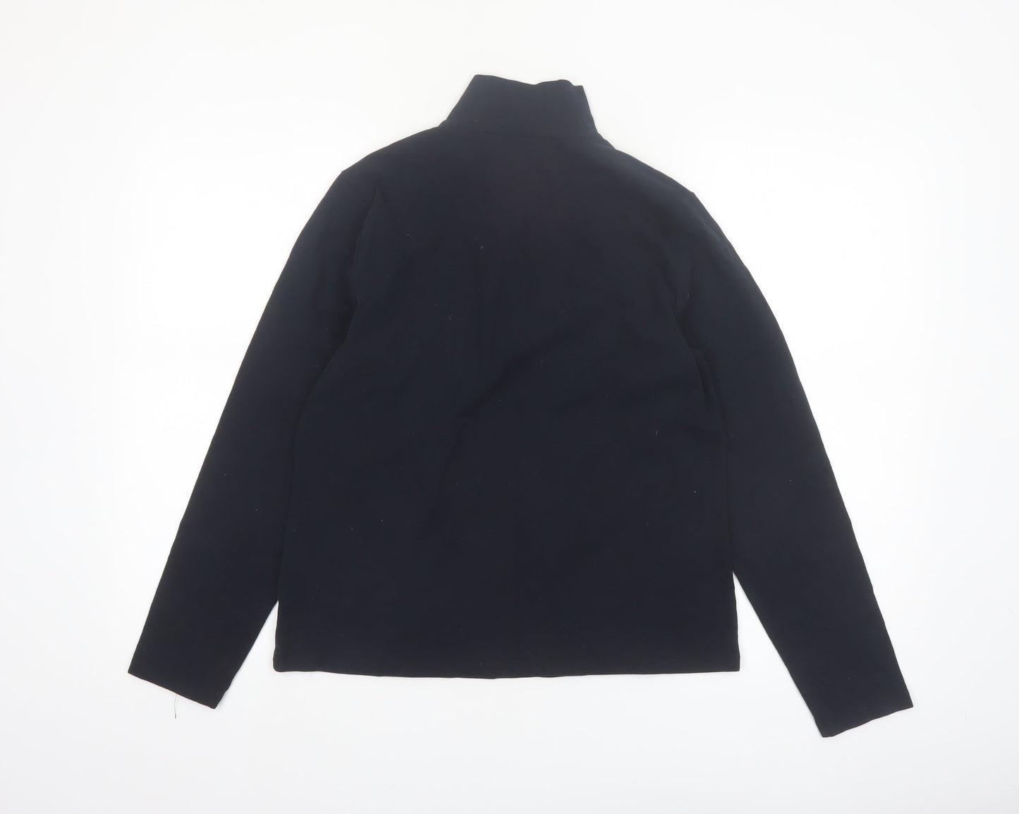 Lands' End Women's Black 1/2 Zip Fleece Sweatshirt Size M 10-12