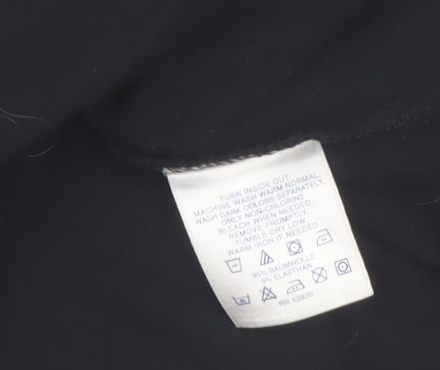 Lands' End Women's Black 1/2 Zip Fleece Sweatshirt Size M 10-12