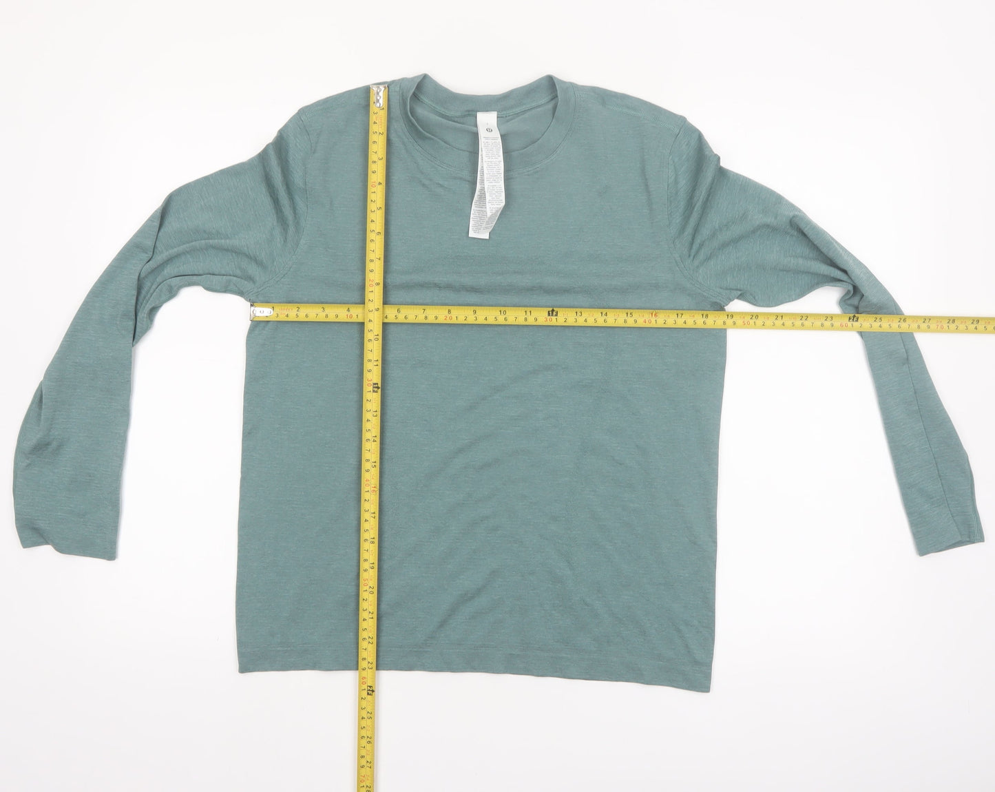 Lululemon Women Green Long Sleeve Slim Fit Nylon T-Shirt Size 8