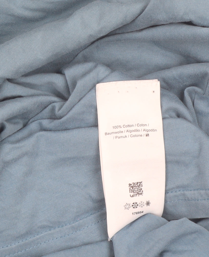 Fred Perry Men's Blue Crew Neck Cotton T-Shirt Size M