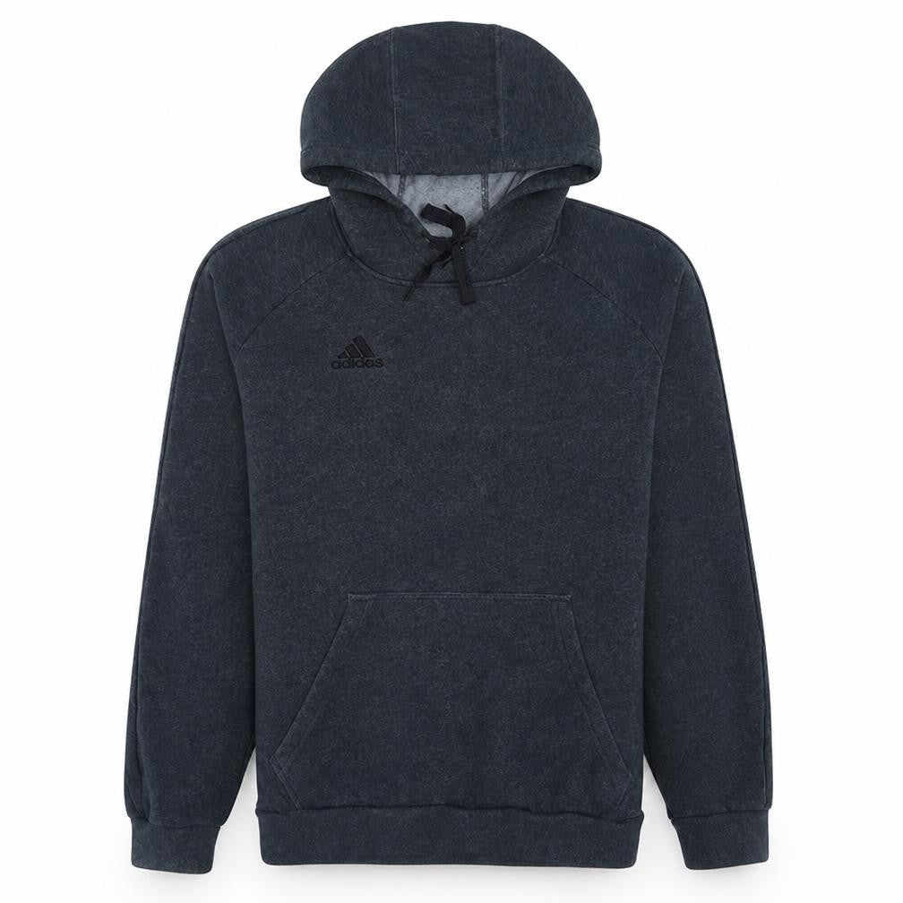 Adidas Men Grey Pullover Hoodie M Regular Fit Fleece Sportswear