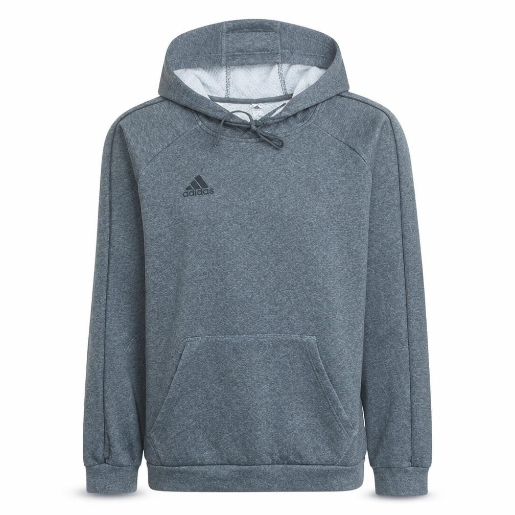 Adidas Men's Grey Pullover Hoodie Medium Regular Fit Fleece