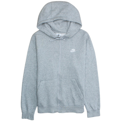 Nike Men's Grey Full Zip Fleece Hoodie Size M
