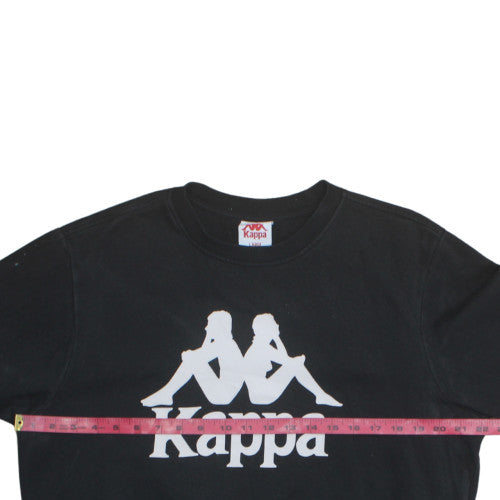Kappa Men's Black Large Logo Pullover Sweatshirt