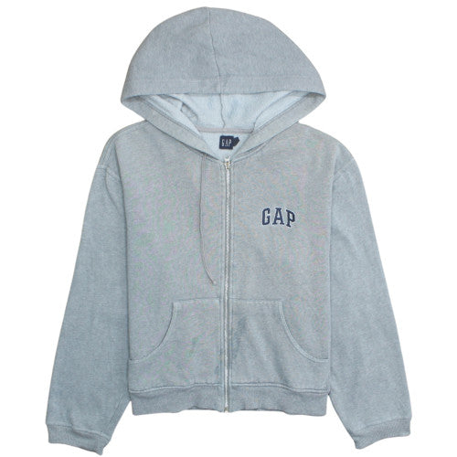 GAP Women’s Grey Full Zip Hoodie M Classic Logo Casual Sweatshirt