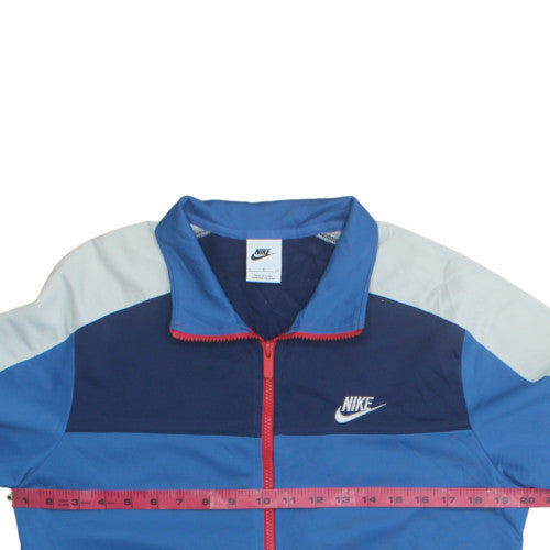 Nike Men's Blue Track Jacket Size S Full Zip Polyester Sportswear