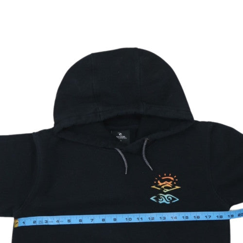 Rip Curl Boys Black Pullover Hoodie 16 Years Surf Logo Fleece Sweatshirt