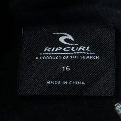 Additional view of Rip Curl boys’ black pullover hoodie 16 years surf logo fleece sweatshirt