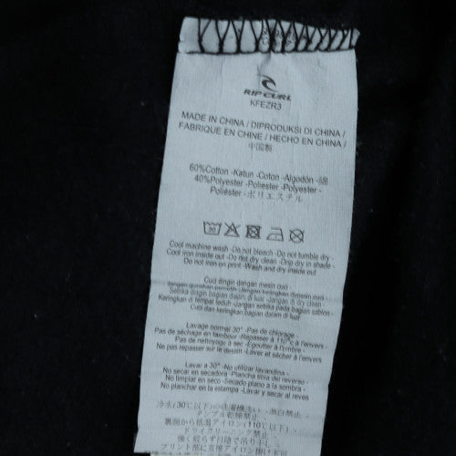 Rip Curl Boys Black Pullover Hoodie 16 Years Surf Logo Fleece Sweatshirt