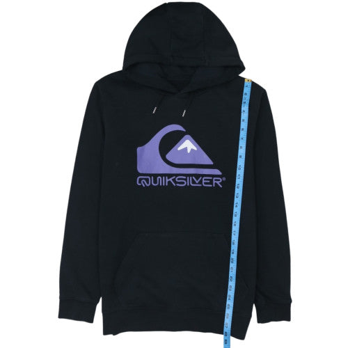 Quiksilver Women's Black L Pullover Hoodie with Logo Print