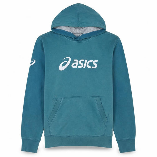 Asics Men's Blue Pullover Hoodie L Sports Fleece Sweatshirt