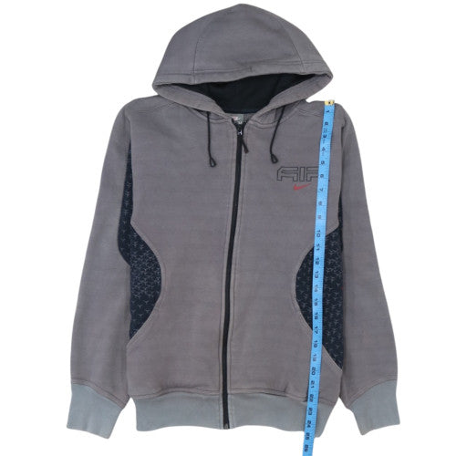 Nike Men's Grey Full Zip Air Hoodie Size M Sports Fleece