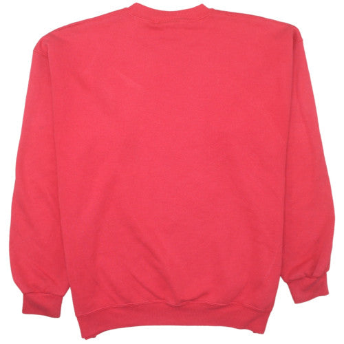 AM Sports Women Red Indiana Graphic Print Pullover Sweatshirt XL