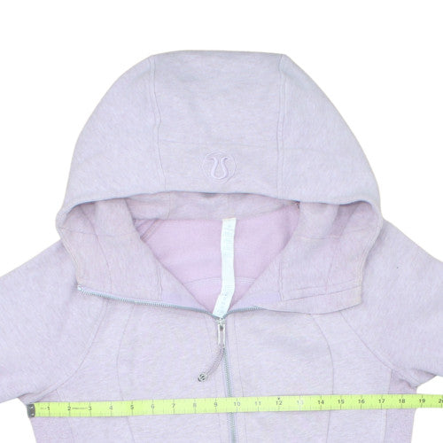 Lululemon Women Lilac Full Zip Hoodie Size 8 Cotton Blend