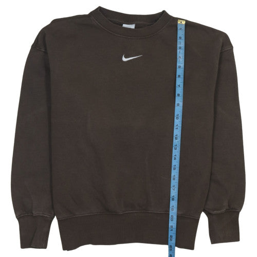 Nike Womens Brown Sweatshirt XS Crew Neck Cotton Blend Pullover