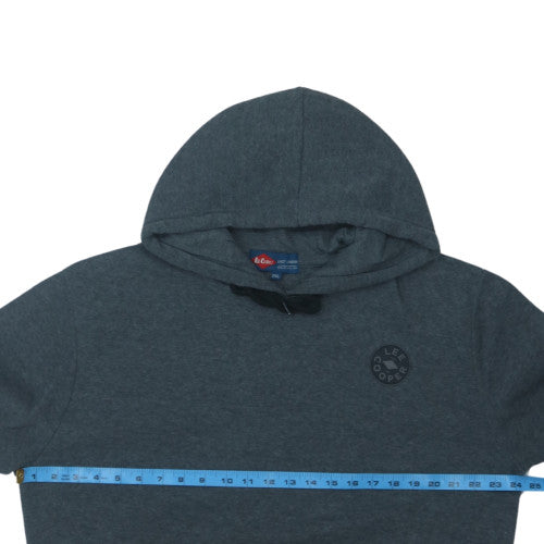 Lee Cooper Men's Grey 2XL Pullover Hoodie with Logo