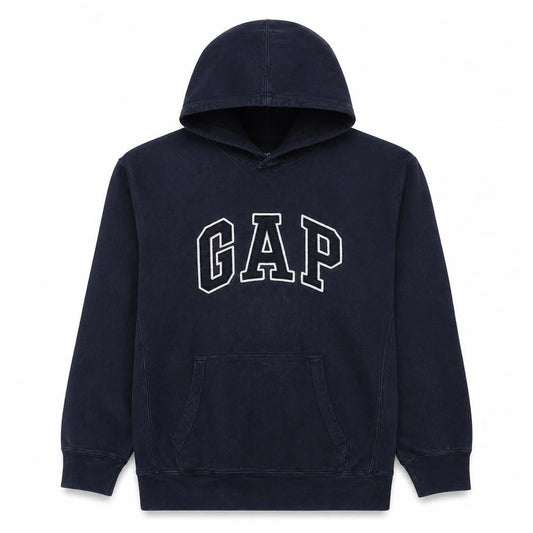 GAP Men’s Navy Blue Pullover Hoodie Small Logo Fleece Sweatshirt