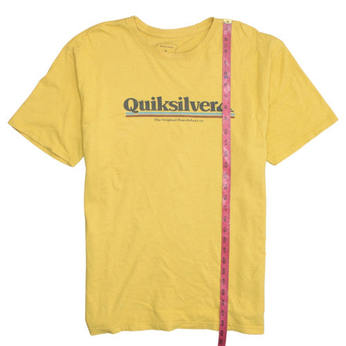 Quiksilver Men's Yellow XL Regular Fit Cotton Graphic T-Shirt