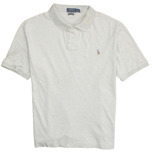 Ralph Lauren Men's Beige Cotton Polo Shirt Size M Classic Fit