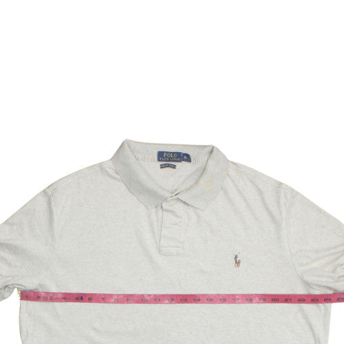 Ralph Lauren Men's Beige Cotton Polo Shirt Size M Classic Fit