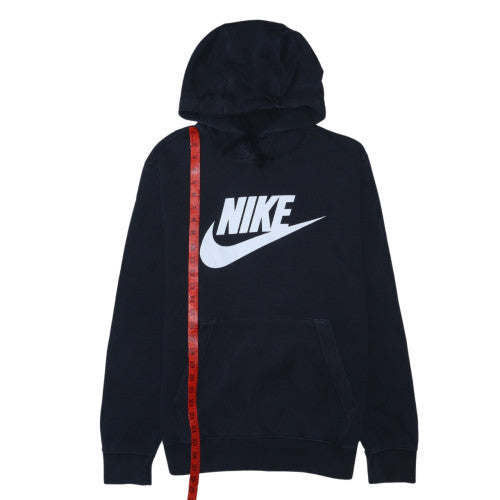 Nike Womens Black Medium Pullover Hoodie with Logo Print