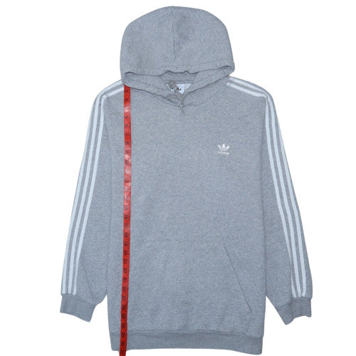 Adidas Men's Grey Pullover Hoodie Size L Regular Fit Fleece