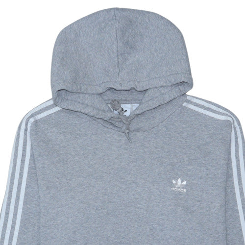 Adidas Men's Grey Pullover Hoodie Size L Regular Fit Fleece