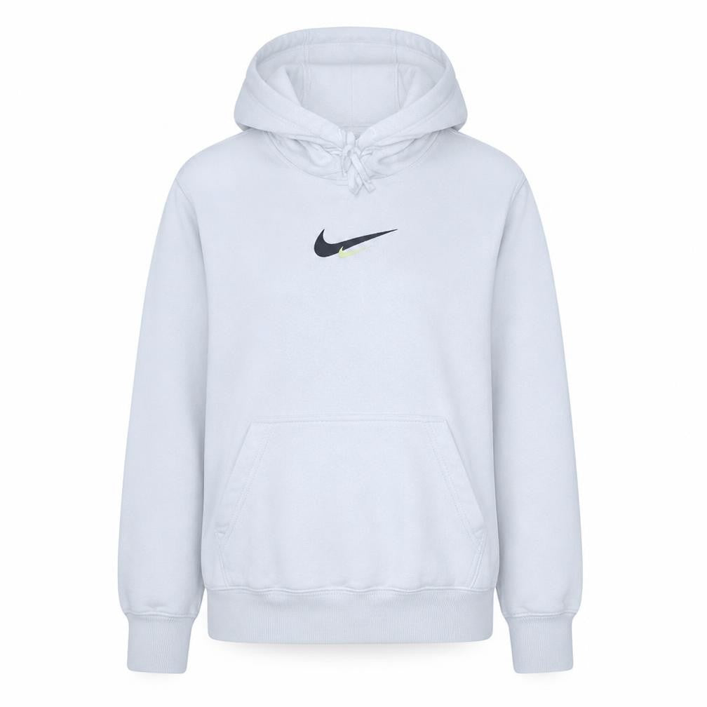 Nike Women White Pullover Hoodie Medium Logo Print Casual