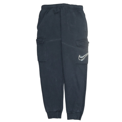 Nike Men Black Cargo Jogger Fleece Trousers M Regular Fit