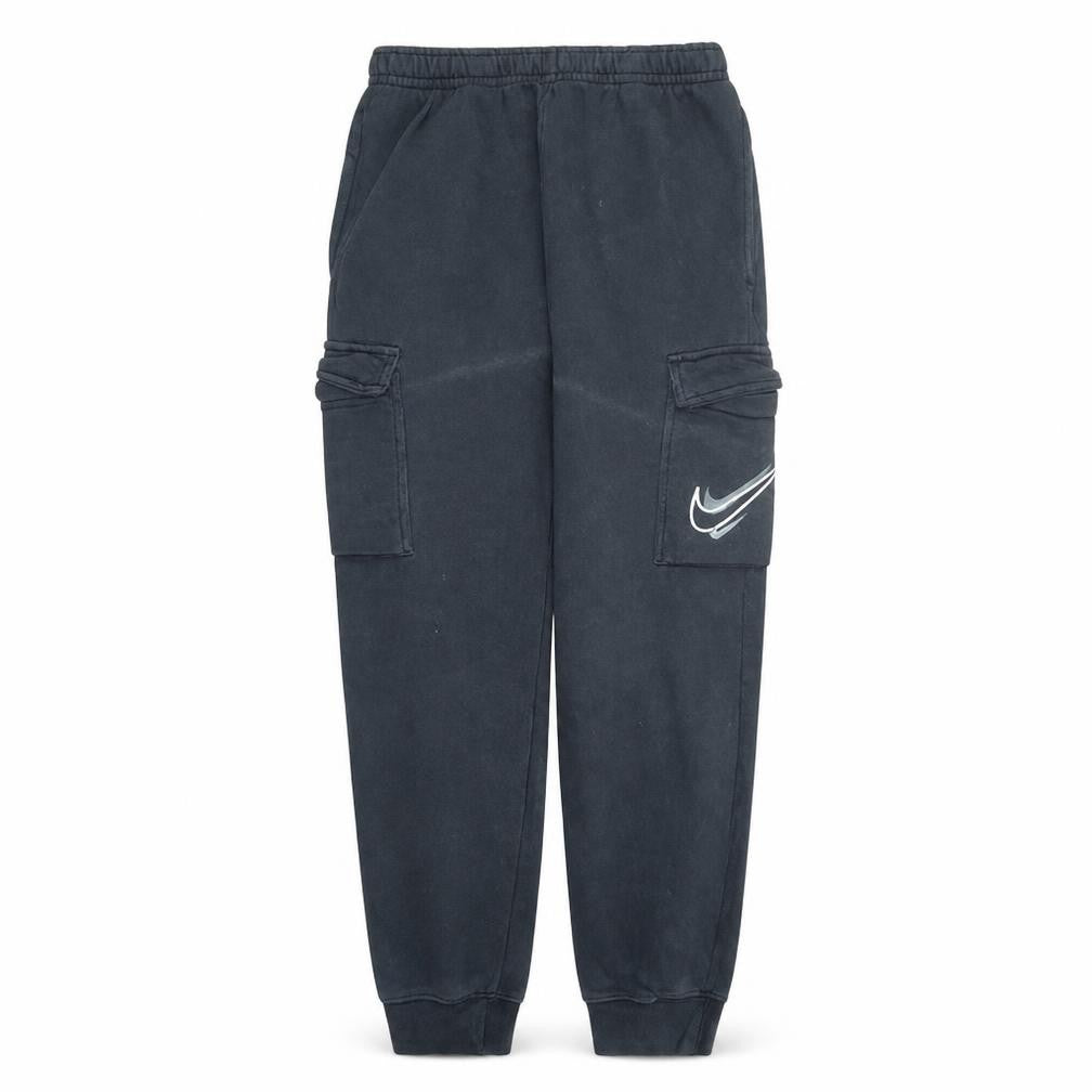 Nike Men Black Cargo Jogger Fleece Trousers M Regular Fit
