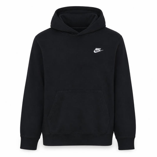 Nike Men's Black Pullover Hoodie M Regular Fit Fleece Sweatshirt