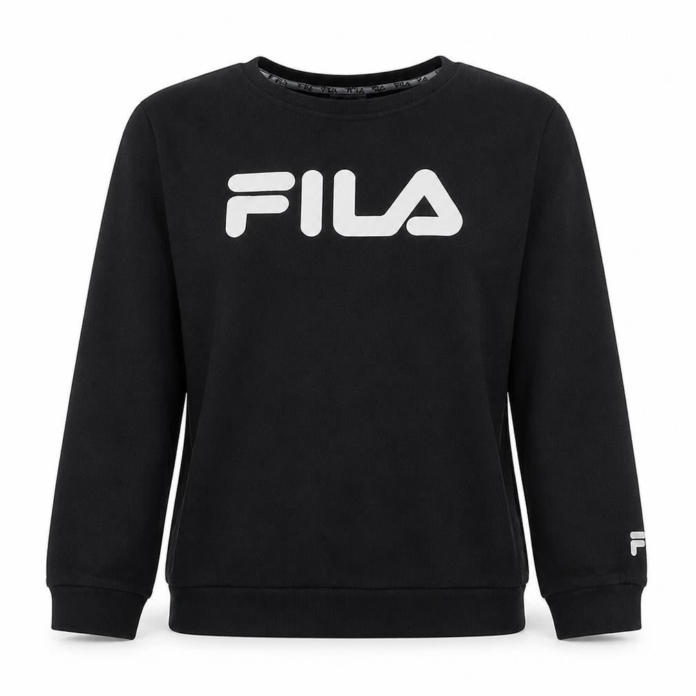 Fila Womens Black Crew Neck Pullover Sweatshirt Size 18