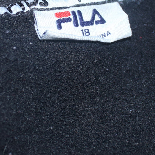 Fila Womens Black Crew Neck Pullover Sweatshirt Size 18