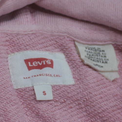 Levi's Women's Pink Pullover Hoodie Small Cotton Blend Casual