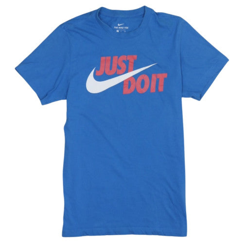 Nike Men's Blue Just Do It Graphic Crew Neck T-Shirt Size S