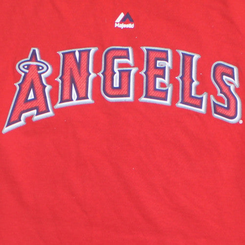 Majestic Men's Red Angels T-Shirt XL Sports Graphic Print