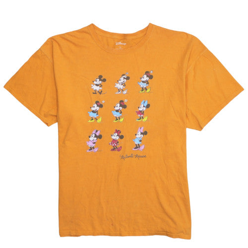 Disney Men's Orange XL Minnie Mouse Graphic Cotton T-Shirt