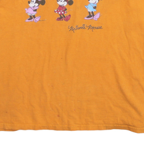 Disney Men's Orange XL Minnie Mouse Graphic Cotton T-Shirt
