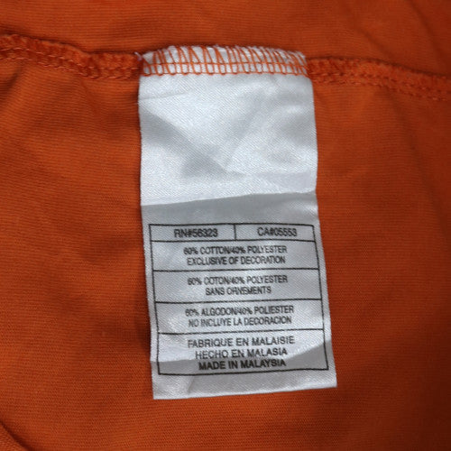 Nike Men's Orange XL Short Sleeve Crew Neck Cotton Blend T-Shirt