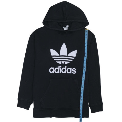 Adidas Womens Black Pullover Hoodie Size 18 Trefoil Logo Sweatshirt