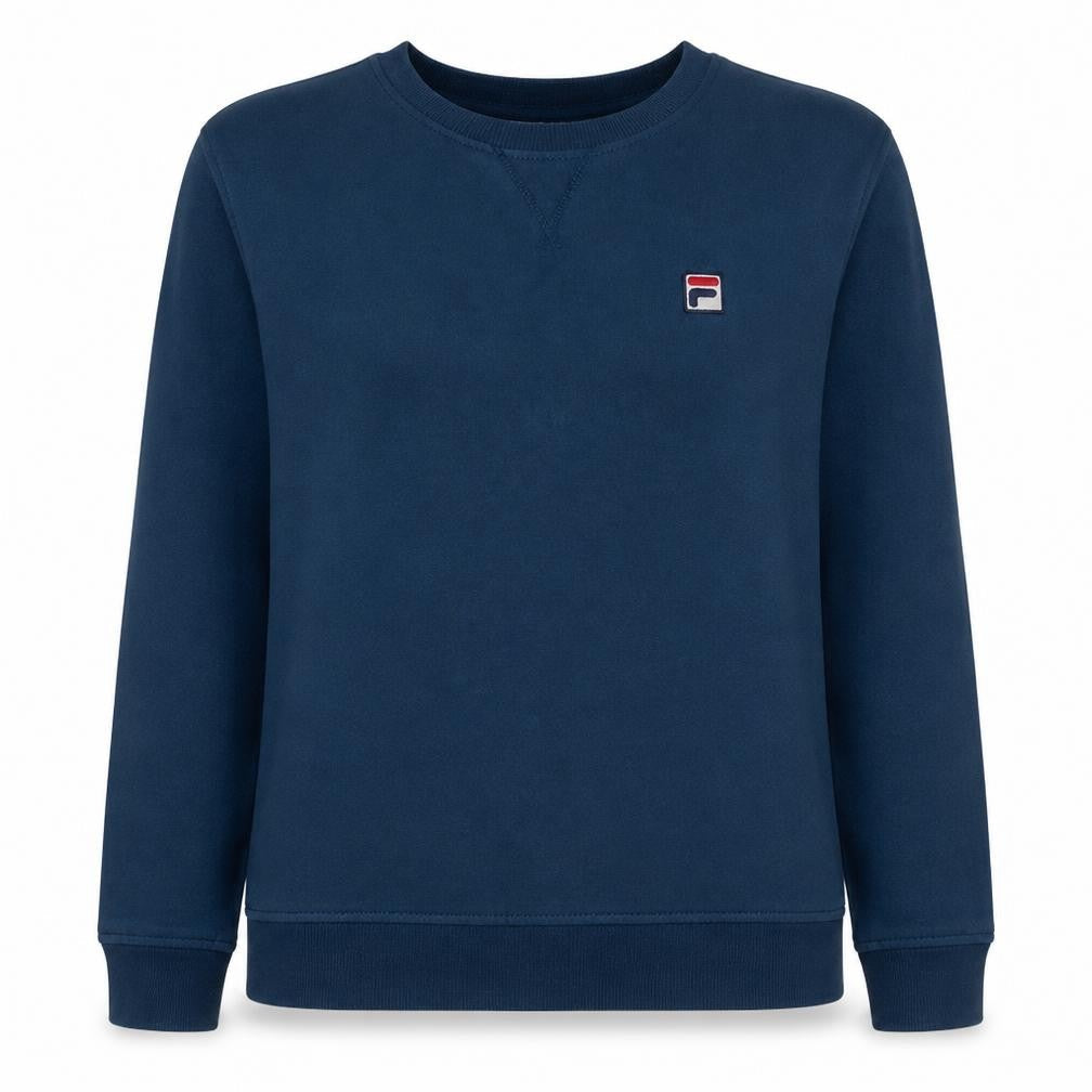 Fila Womens Blue XL Pullover Sweatshirt Crew Neck Cotton Blend