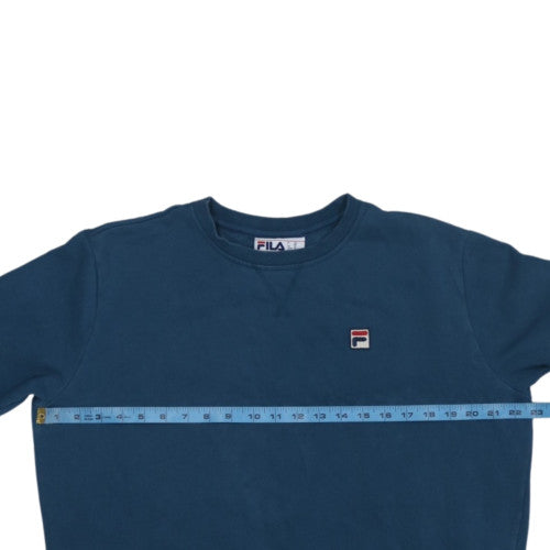 Fila Womens Blue XL Pullover Sweatshirt Crew Neck Cotton Blend